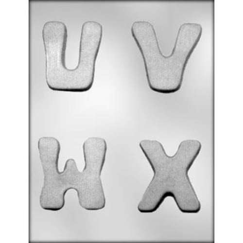 U,V,W,X Letter Chocolate Mould - Click Image to Close